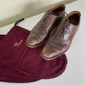 Allen Edmonds Brown Dress Shoes Used 8.5 D Dust Bags Preppy Classic Minimalistic